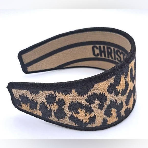 Christian Dior Leopard Motif / Logo  Head Band - Picture 1 of 7